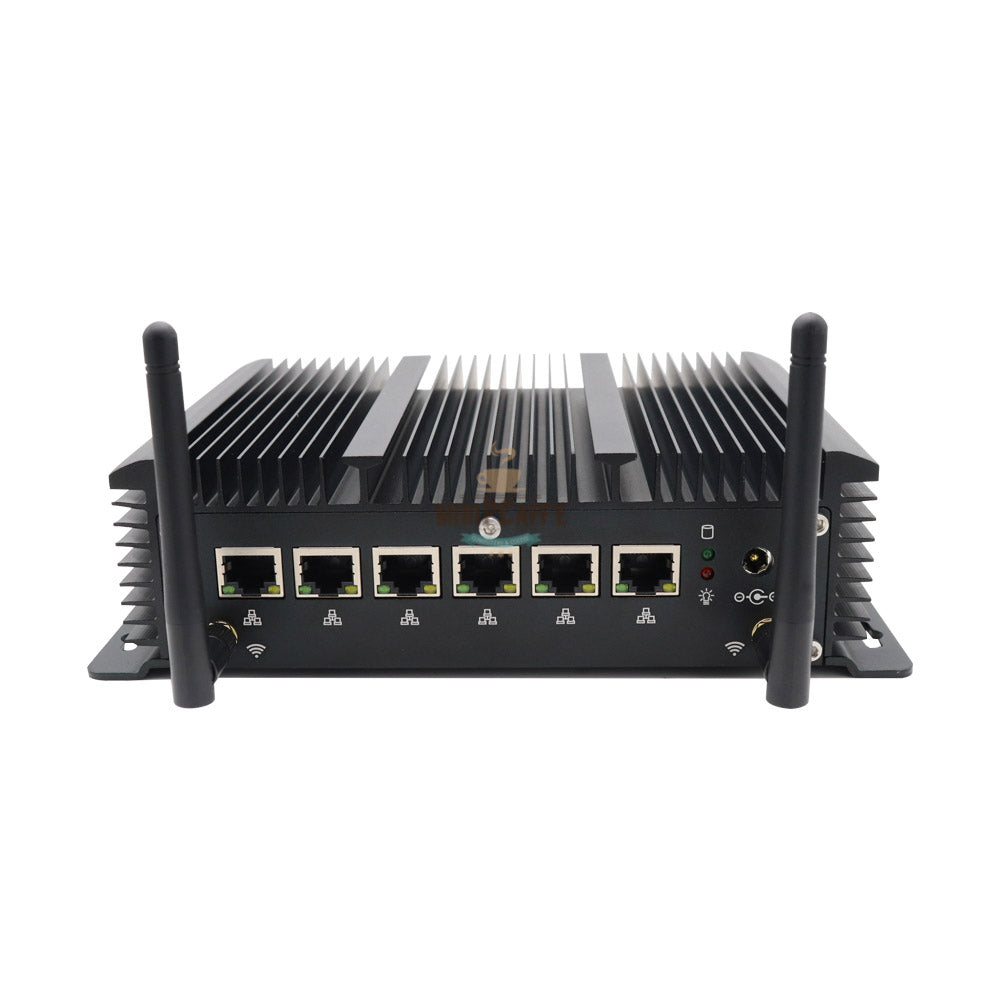 Intel Core i3 8130U Industriell Mini PC med 6 2.5GbE LAN-portar
