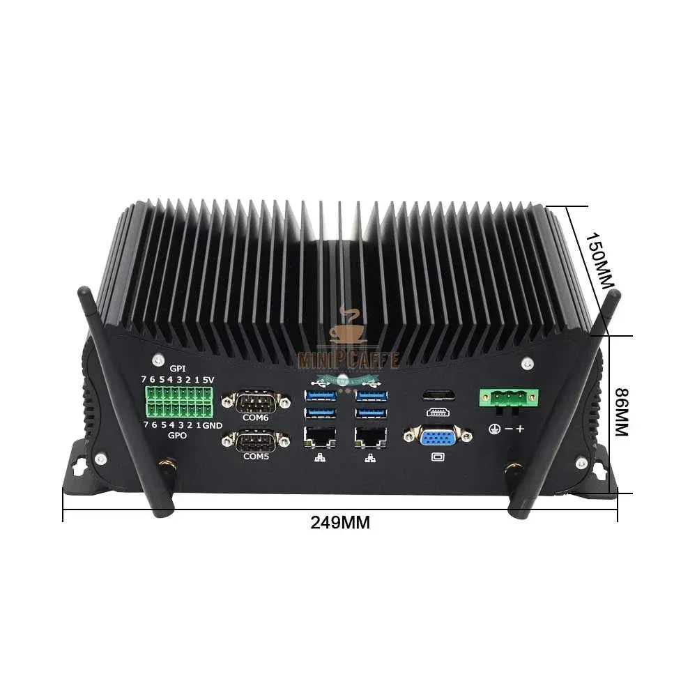 Intel Core i7 1355U 산업용 미니 PC, 6 COM 포트 및 LPT 포함 - MiniPCaffe.com