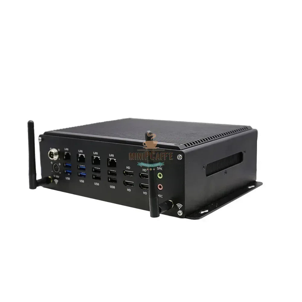 Máy tính Mini công nghiệp Intel i5 8305G với 6 cổng COM & 4 cổng LAN - MiniPCaffe.com