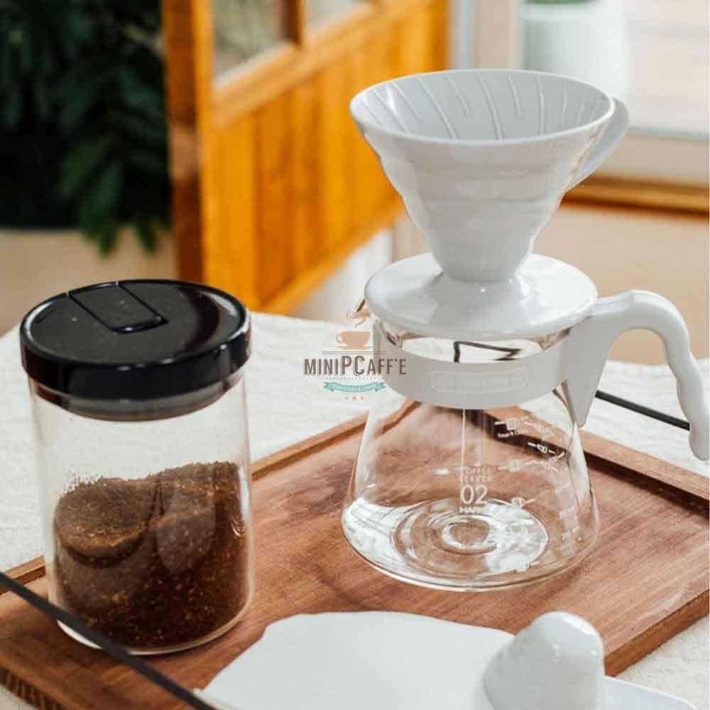 Hario V60 Pour Over Startpakke Lys Grå - MiniPCaffe.com