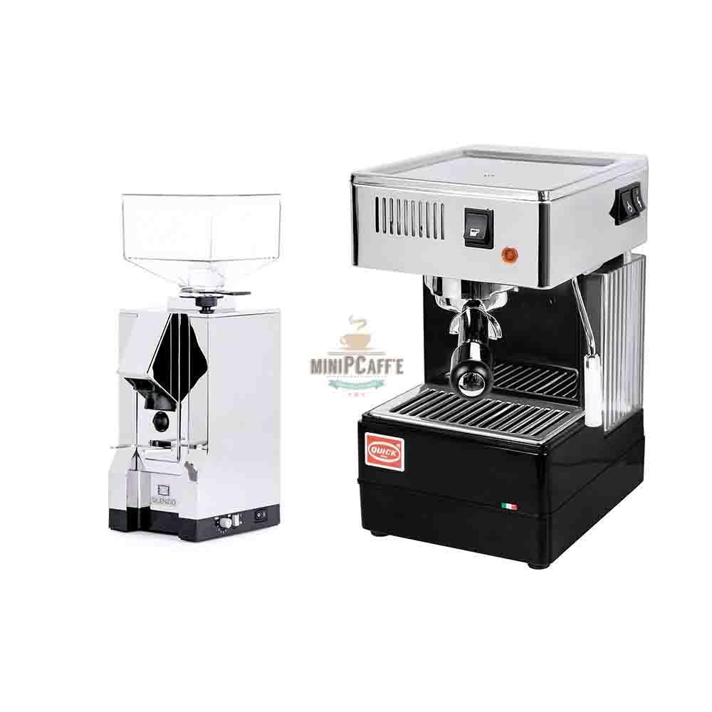 QuickMill 820 and Eureka Silenzio Grinder Combo - MiniPCaffe.com